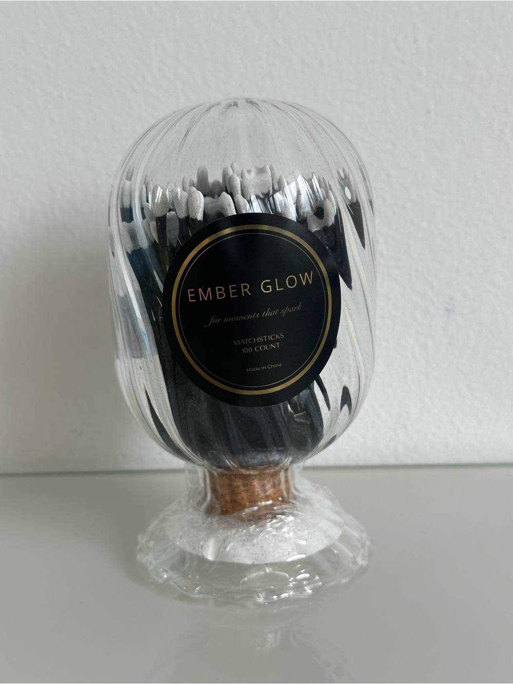 EMBER GLOW black & white matchsticks 100 counts